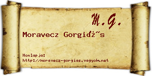 Moravecz Gorgiás névjegykártya